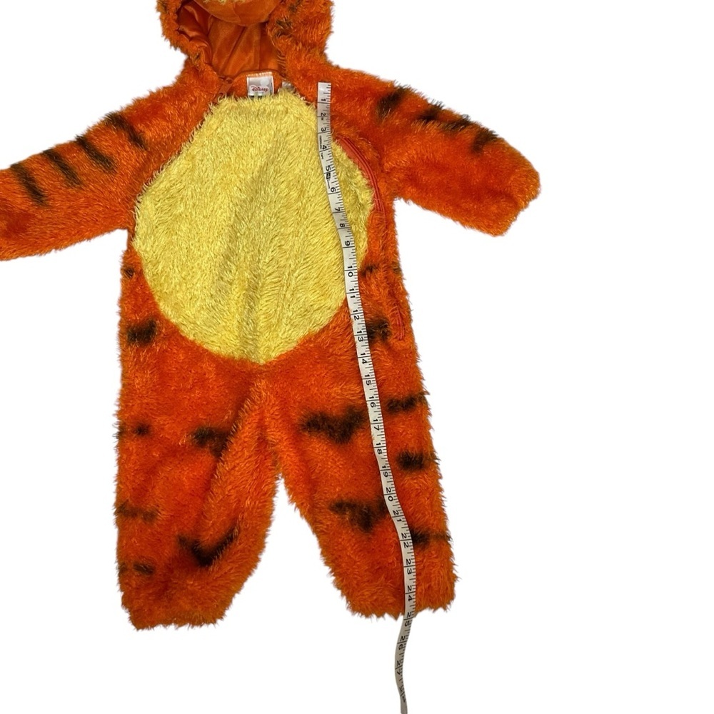 DISNEY TIGGER BABY COSTUME - INFANT SIZE - PLUSH HOODED ONESIE - Picture 4 of 7